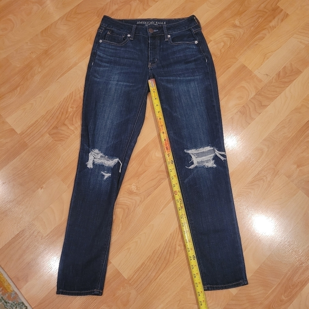 American Eagle Denim Jeans Tomgirl Size 0 - Picture 7 of 7